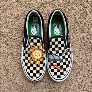 Slip On Skateistan X Skate Vans 'Checkerboard' VN0A5FCA89C Men’s Sz 8 RARE